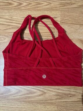 lululemon athletica Bright Red Strappy Sports Bra